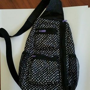 Thirty One Sling-Back bag - Crosshatch